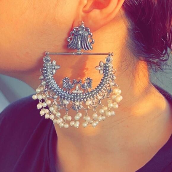 GEM LUXURY PAKISTANI SHEHNOOR BALI
EARRINGS JHUMKE INDIAN - Picture 4 of 9